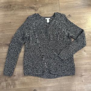 H&M black and white cotton/acrylic sweater